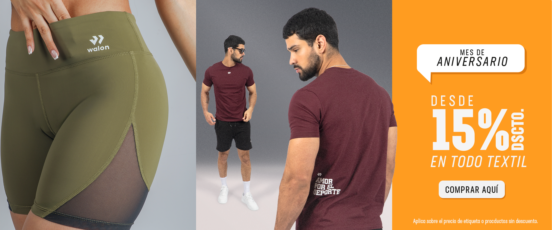 Ropa deportiva Walon para hombre, mujer y niños con descuento especial por aniversario
