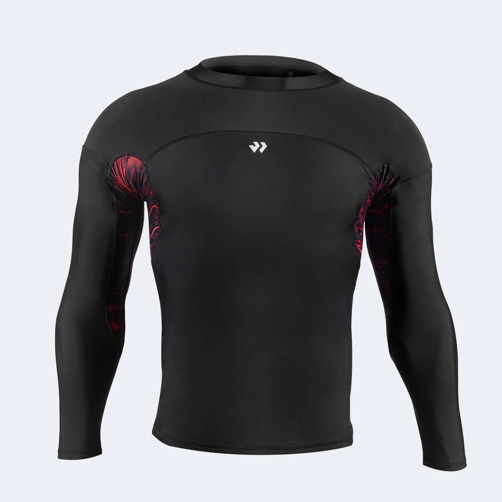 POLO MANGA LARGA NATACIÓN_DARYL_HOMBRE_NEGROROJO_1135750718949_1